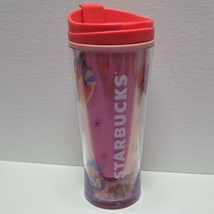 Starbucks Pink and Red heart design Tumbler